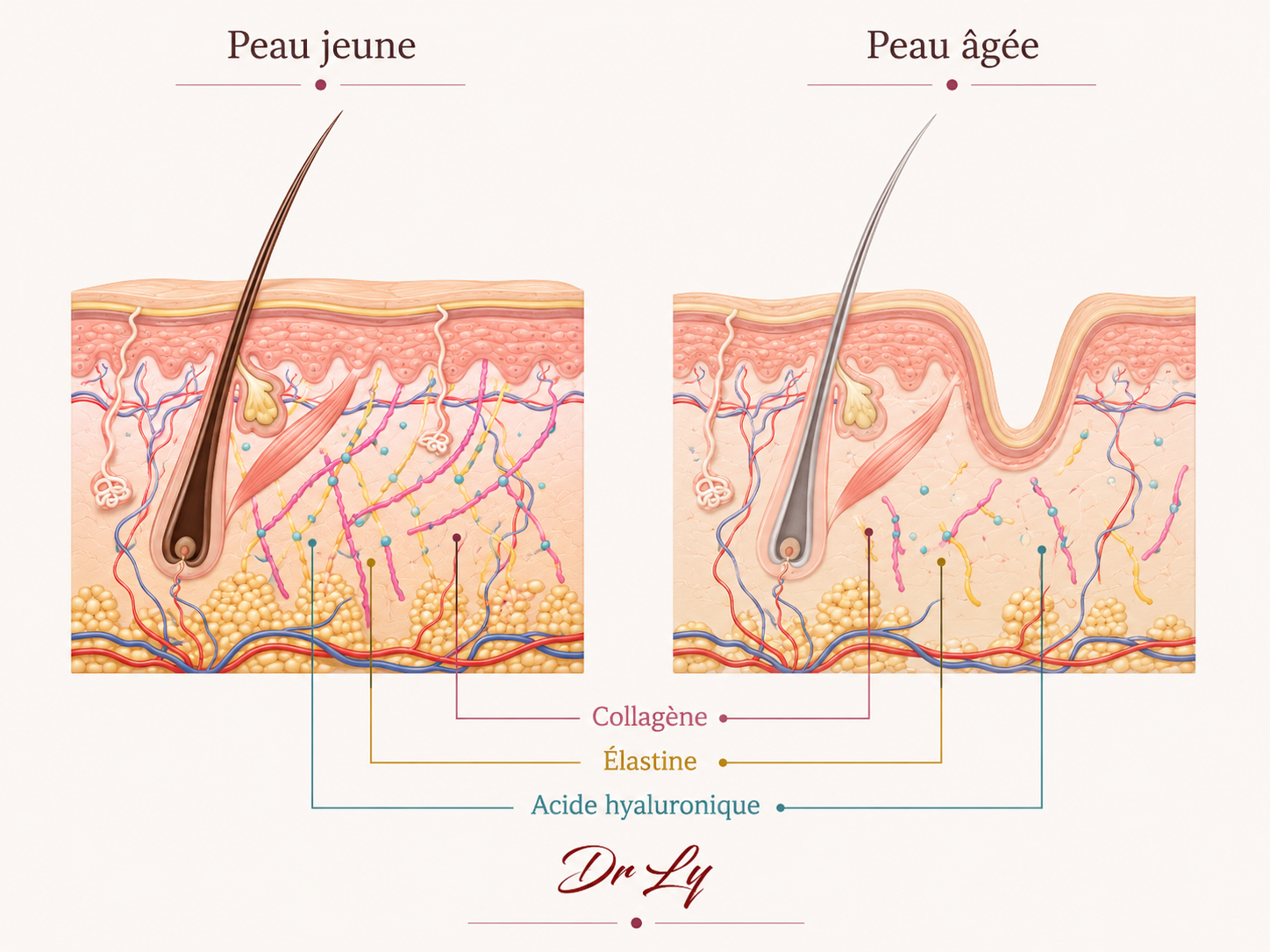 Peau jeune et peau agée, esthétique pontarlier, dermatologie Pontarlier